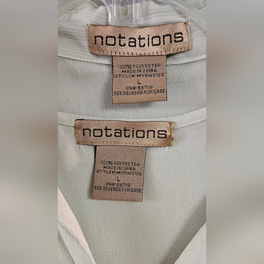 Notations Minty Two Piece Blouse and Tank Top - Picture 4 of 8